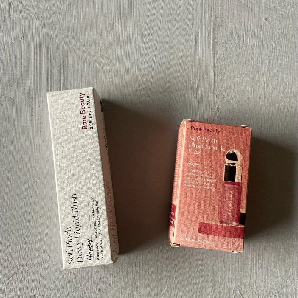 NWT Rare Beauty Soft Pinch Blush in Happy and Mini Softpinch Blush in Hope